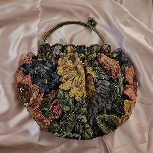 Gorgeous floral and beaded handbag